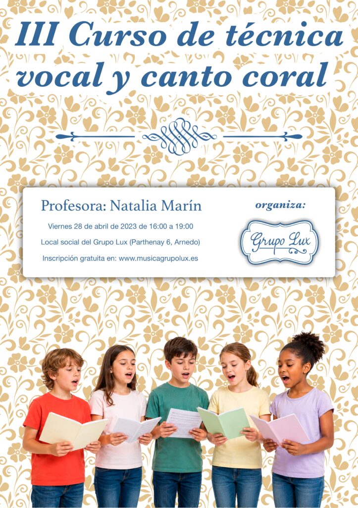 III Curso de técnica vocal y canto coral CURSO DE CANTO 2023 723x1024