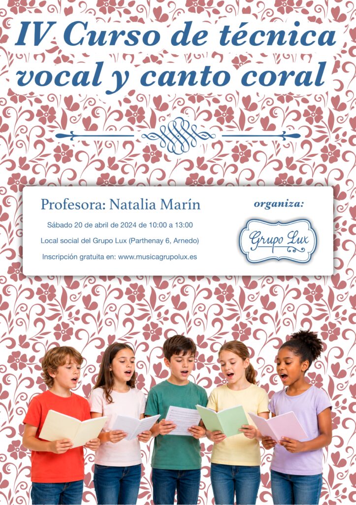 IV Curso de técnica vocal y canto coral CURSO DE CANTO 2024 723x1024